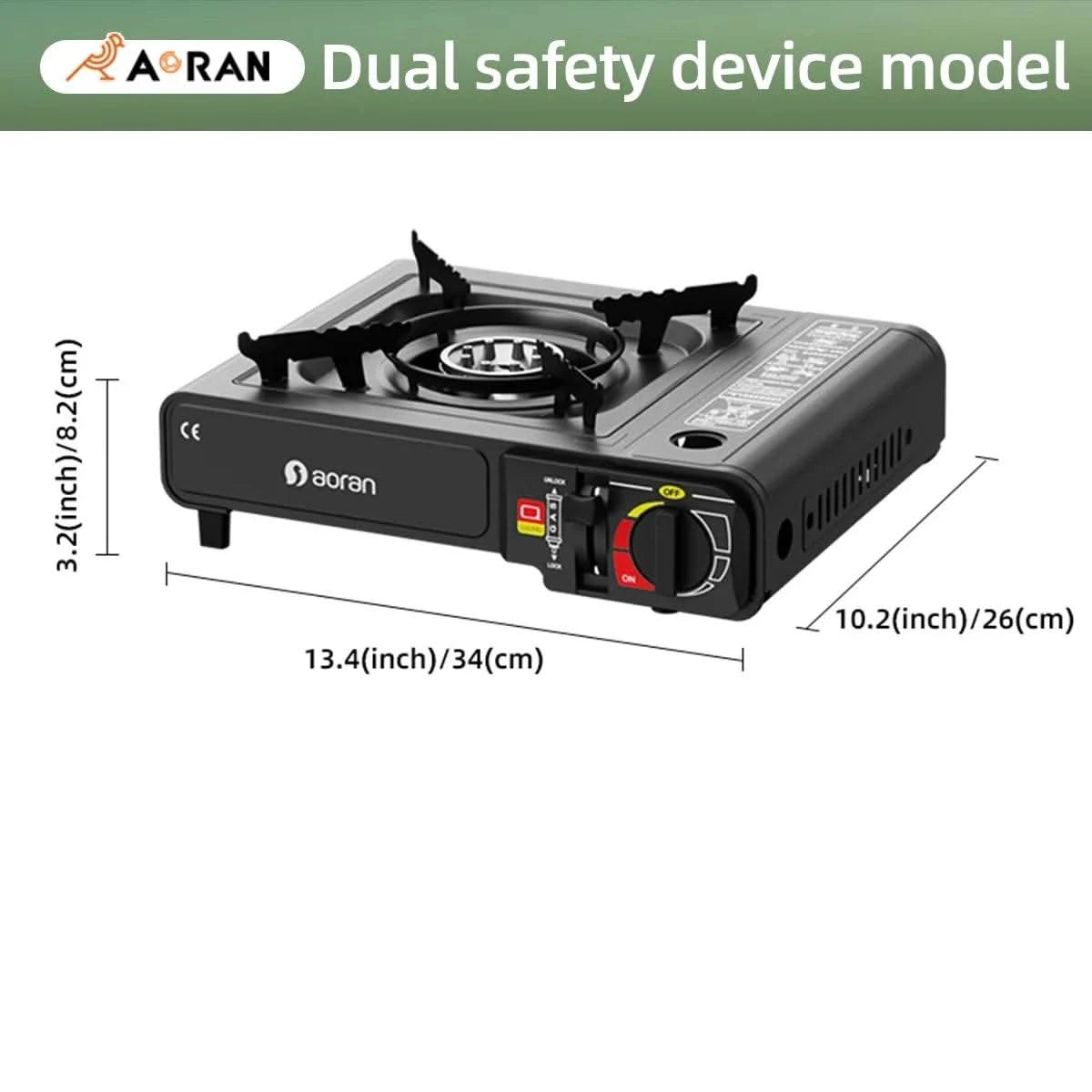 Cassette Stove Household Outdoor Portable Stove Grill 2900W High Fire Gas Stove Suitable for Outdoor Camping Kitchen Barbecue - M & M Global