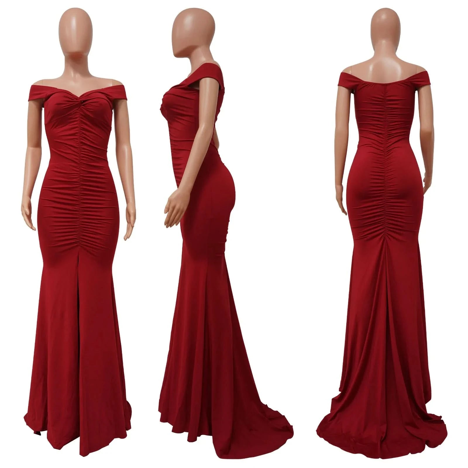 Women Long Dresses Sexy Backless Bodycon Evening Dresses Nightclub Maxi Dress Cocktail Birthday Party Welcome Prom Dress XSY039 - M & M Global