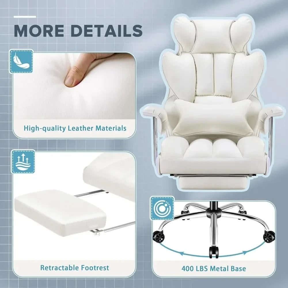 Pro Gaming Chair for Large Frames – 400LB Capacity, Recline Function & Ergonomic Support