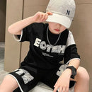 New Summer Teenagers Boys Clothing Sets Child Fashion Letter Top And Shorts 2Pcs Kids Tracksuit 4 5 6 7 8 9 10 11 12 13 14 Years - M & M Global