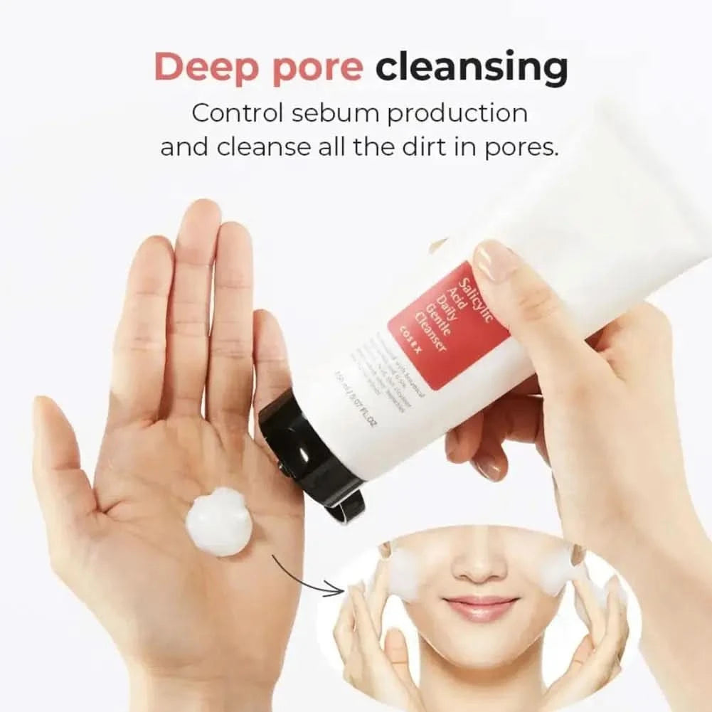 Salicylic Acid Facial Cleanser Amino Acid Face Wash Foam Face Cleanser Moisturizing Facial Cleansing Skin Care Product 100g/150g - M & M Global