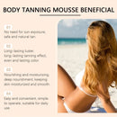 Ouhoe Sunless Tanning Mousse Natural Bronzer Summer Beach Outdoors Moisturizing Flawless Face Body Tanning Mousse - M & M Global