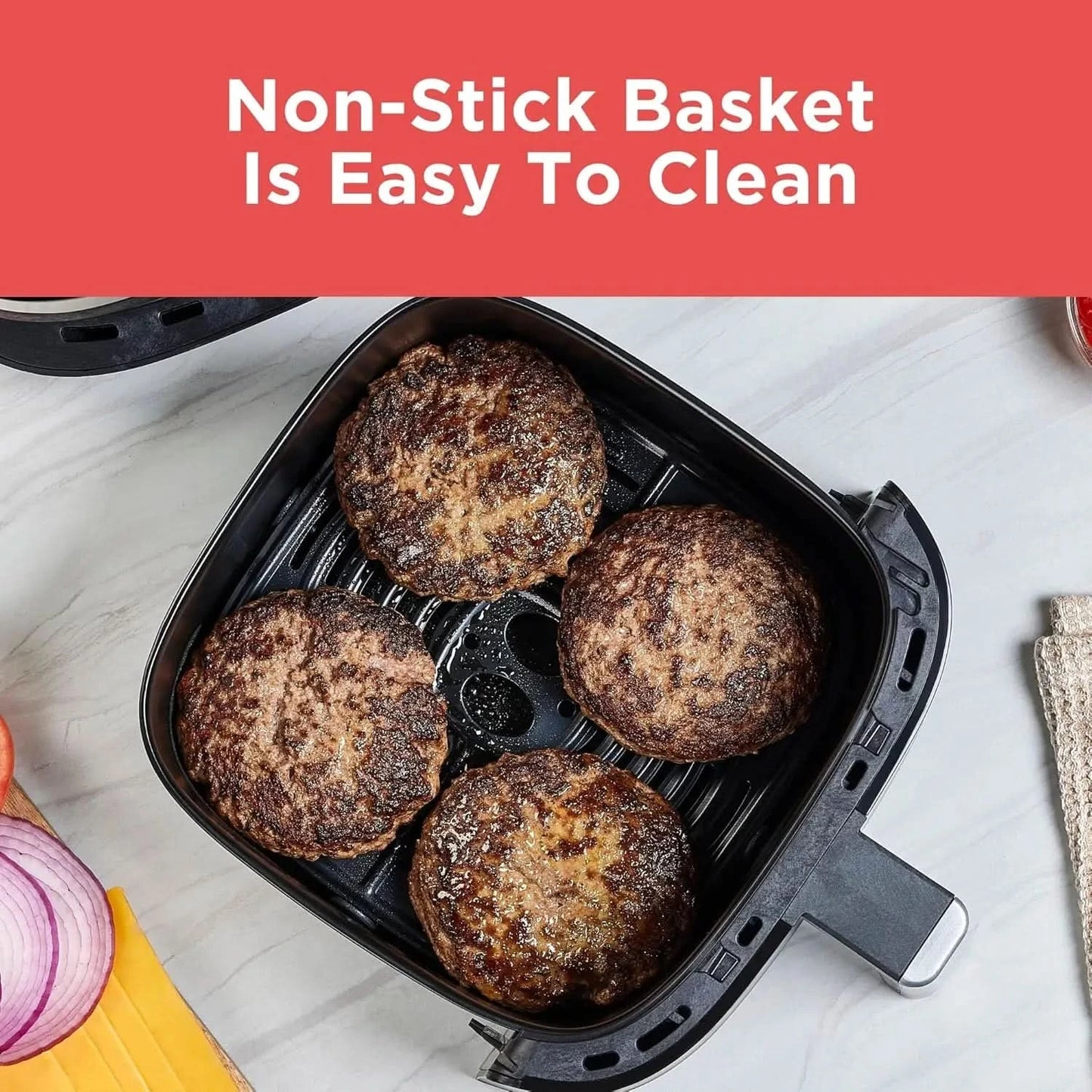 Purifry 4QT Air Fryer, Crispy Deep Fried Taste without the Fat, Plus Bake, Dehydrate, and Keep Food Warm, Digital Touchscreen an - M & M Global