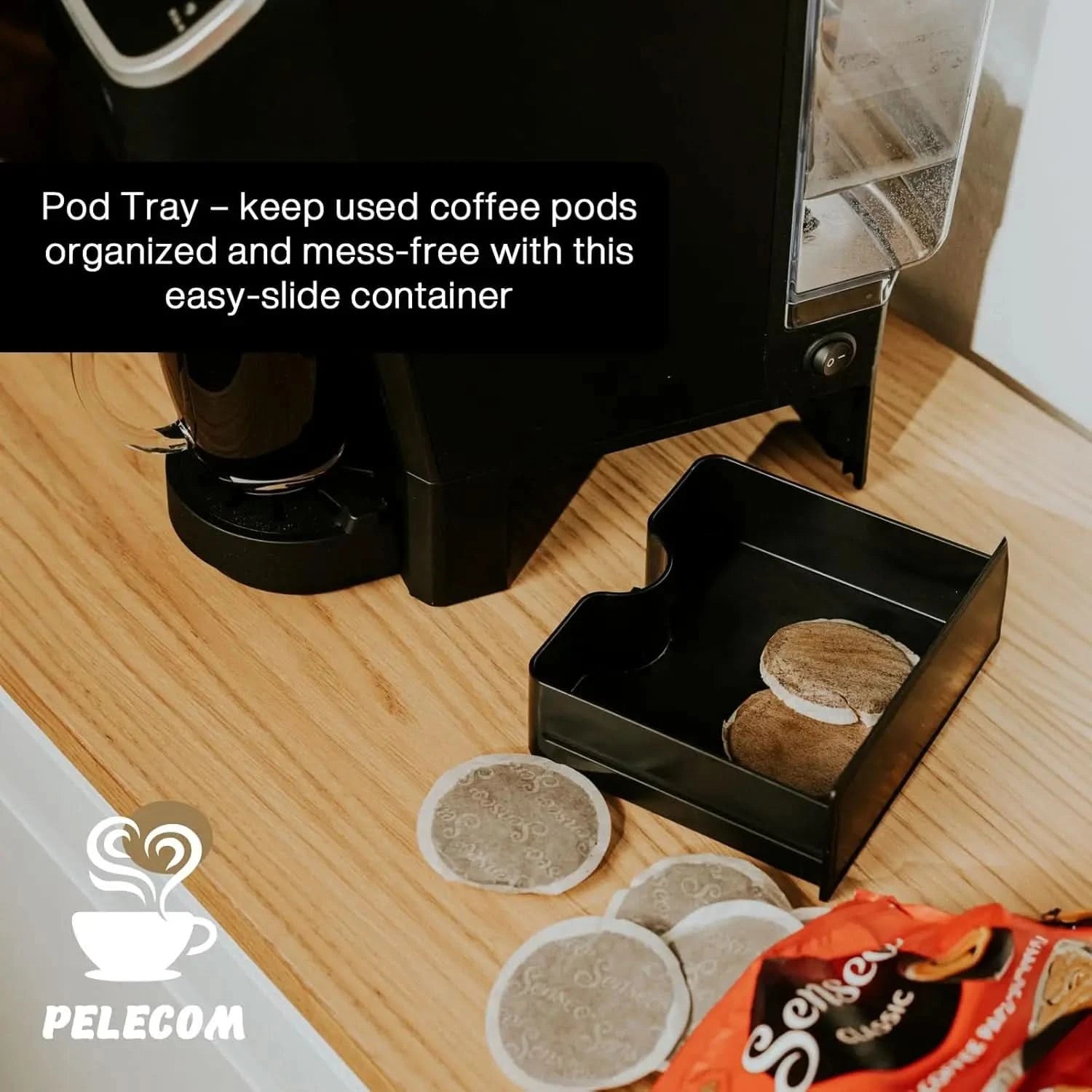 Coffee Machine Compatible with Senseo Pods, Fast Brewing Rich Flavor Extraction Space Saving Sleek Modern Barista Quality Taste, - M & M Global