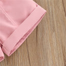 1-5 Years Infant Girl Casual Set Tanks Tops + Shorts + Waist Bag Pockets Decoration Casual Style Girls Summer Clothing Set - M & M Global