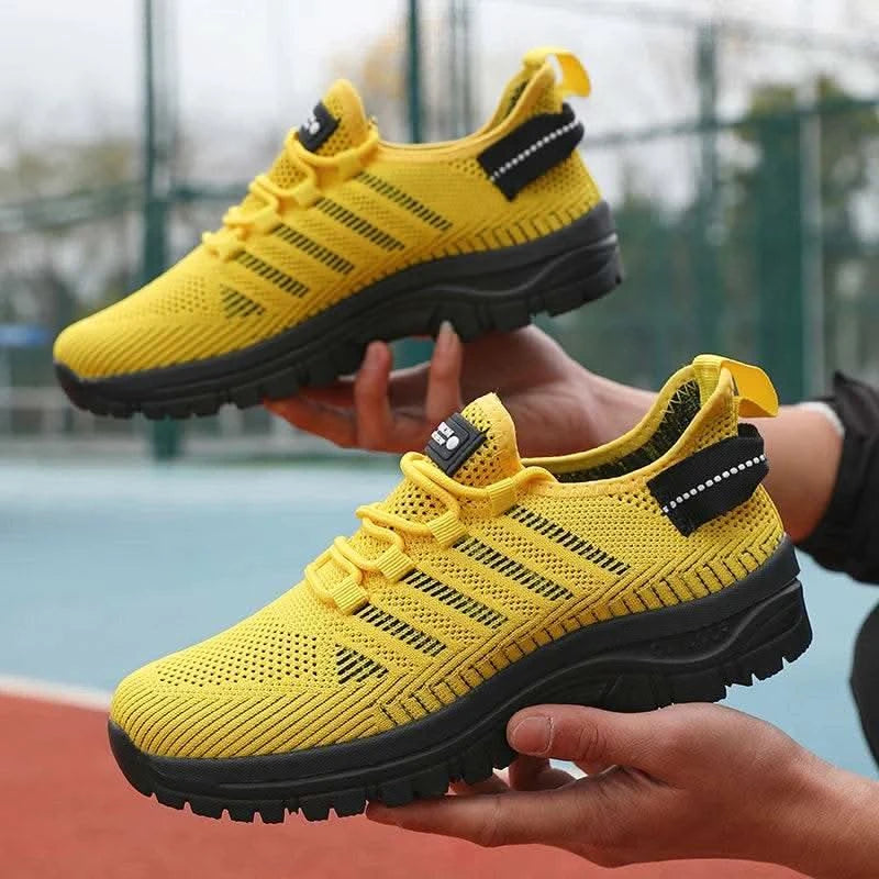 2025 Men's Running Shoes Knitted Mesh Breathable Fashion Casual Sports Shoes Comfortable Fitness Lightweight Men's Casual Shoes - M & M Global