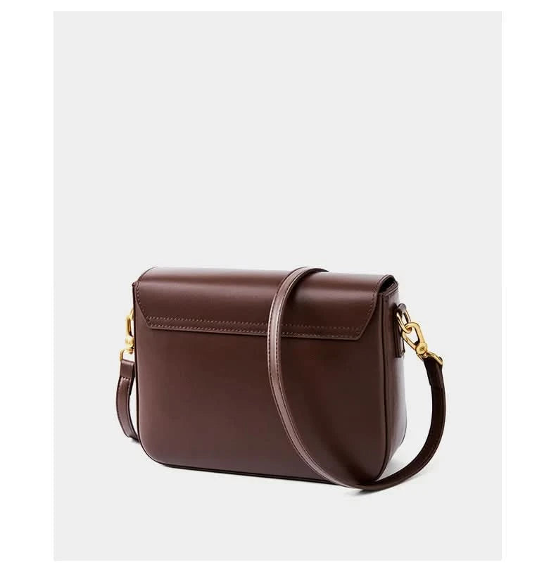Genuine leather tofu bag large capacity high-end sense one-shoulder armpit commuting practical cowhide crossbody women's bag - M & M Global