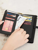 MIYIN Women's Soft Leather Touch Screen Phone Bag Flower Decoration Multi functional Large Capacity Crossbody Bag Coin Wallet - M & M Global