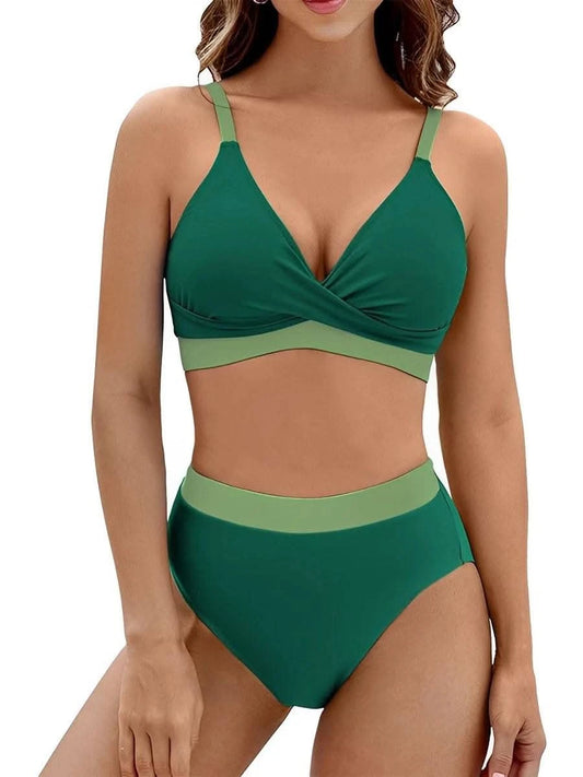 2025 Strappy Bikini High Waist Swimsuit Women Sexy Solid Swimwear Female Bathers Swimming Bathing Swimming Swim Suit Beachwear - M & M Global