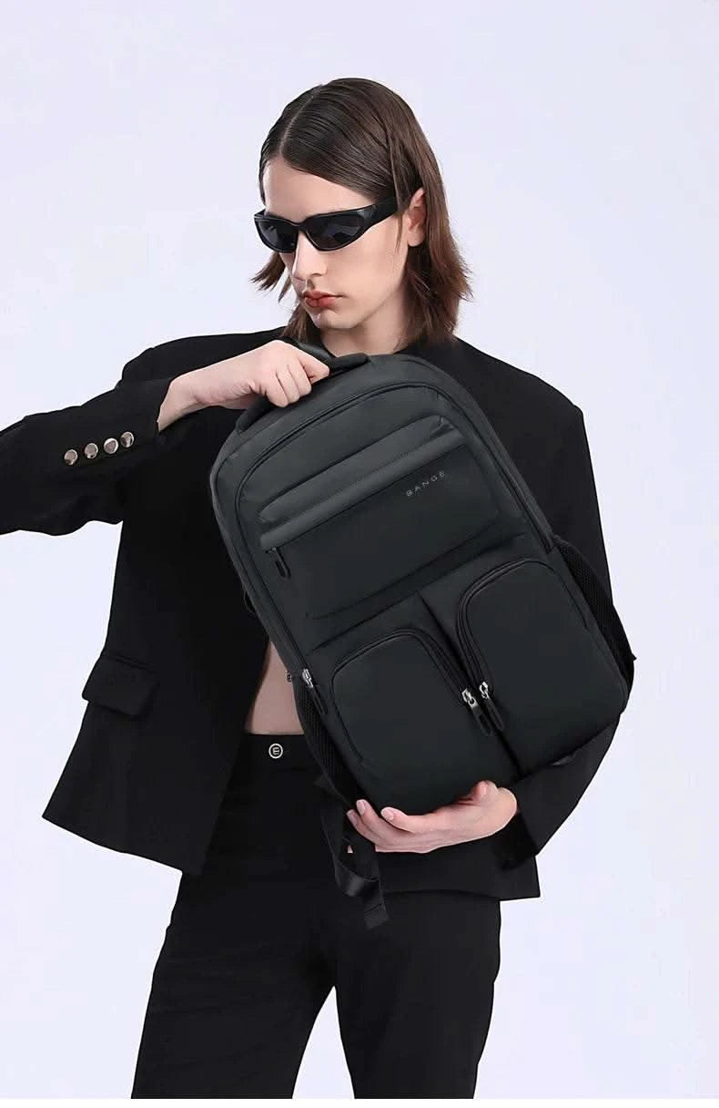 BANGE Large Capacity Men Backpacks for 15.6 Laptop Business Travel Women Backpack Waterproof School Bags with Mesh Side Pockets - M & M Global