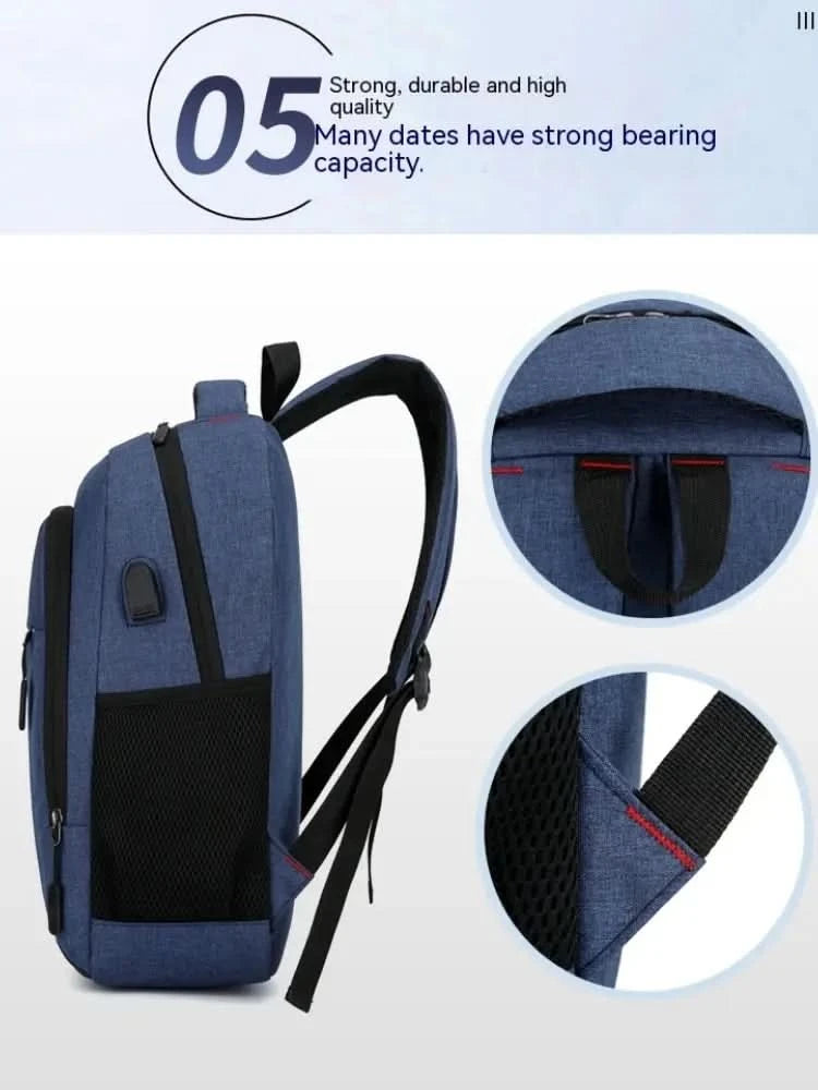 Mens BackPack LargeCapacity Simple Fashion Travel Female Student ComputerBag - M & M Global