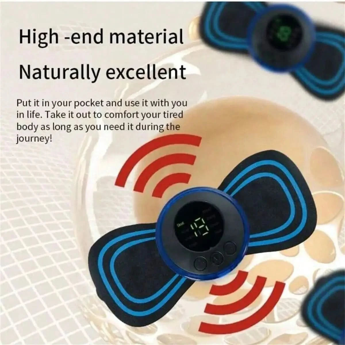 Neck Massager LCD Display EMS Electric Cervical Massage Patch Low-Frequency Pulse Muscle Stimulation Pad For Relaxation - M & M Global