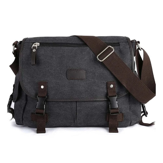 Classic Men Shoulder Bag Men's New Canvas Messenger Bag Outdoor Leisure Travel Multi Pockets Satchel Handbags Men's Designer Bag - M & M Global