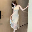 Dresses for Women Black SMidi Woman Dress Party Evening Night Club Prom Casual Youth G Fashion Summer 2024 Retro Sensual Sexy X - M & M Global
