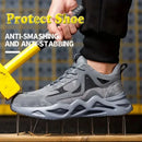 Men's Comfortable Soft-Soled Smash and Puncture Resistant Work Shoes