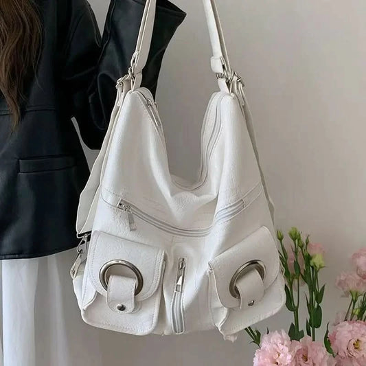 Vintage Women's Bag Leather Multifunctional Shoulder Bag Fashion Ladies Backpack Waterproof Wearable Square Backpacks - M & M Global