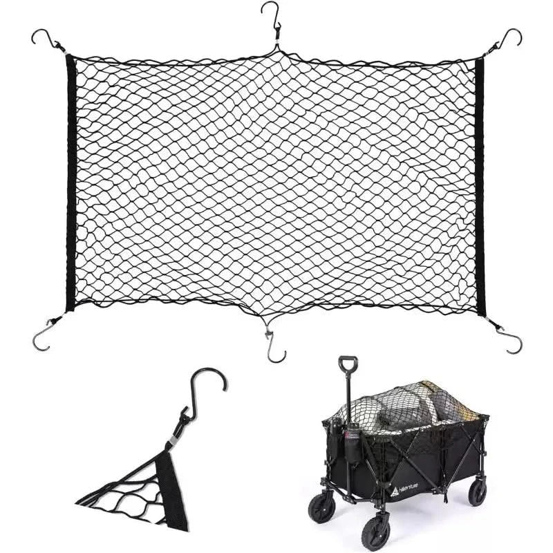 1pc Car Pet Isolation Net Dog Luggage Cat Storage Obstacle Network Safe Driving Fixed Hook Trunk Net Bag 120cm/70 Auto Organizer - M & M Global