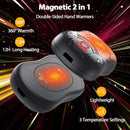 Hand Warmer2 Pack Rechargeable Hand Warmers 12000mAh Dual Sided Electric Heater Fast Charging Portable Winter Warm Hands USB