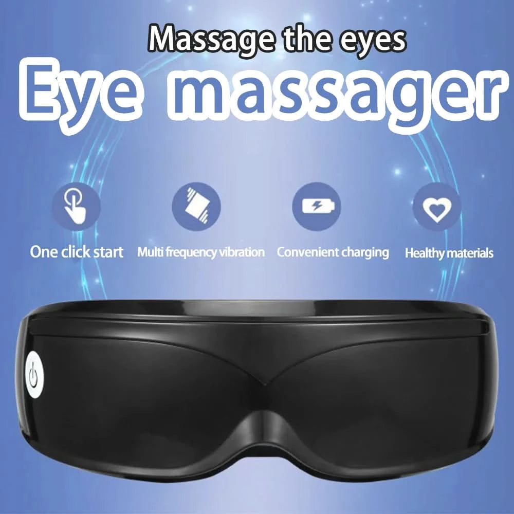 Eye massager with 9 modes and multi frequency vibration 22 magnets for eye massage caring for eye health and safety materials - M & M Global