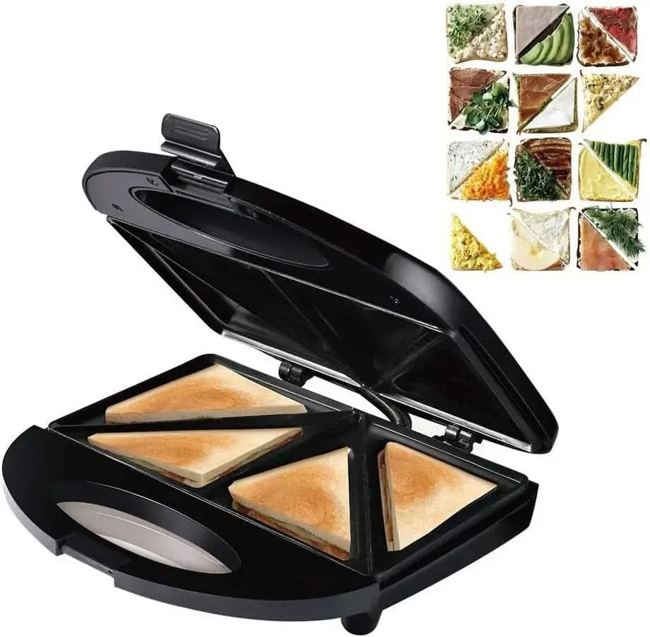 Mini Waffle Maker,Sandwich Maker Toastie ， Multifunctional Electric Small Sandwich Makers ， Grilling Panini Plate Home Waffle To - M & M Global
