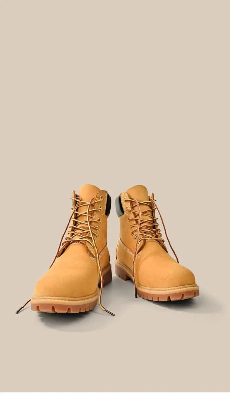 Boots Men High Top Boots High Quality Women Leather Shoes Fashion Outdoor Sneakers Men Lace Up Non-Slip Ankle Boots for Couple - M & M Global