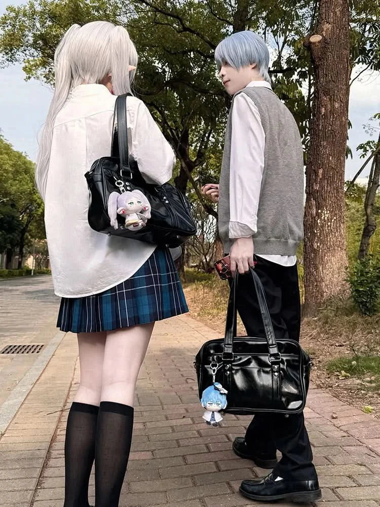 Original daily versatile jk messenger pu bags college style commuter school bags uniform bag for woman - M & M Global