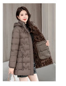 2024 New Winter Hooded Jacket Women Korean Parkas Loose Down Cotton Coats Overcoat Female Casual Thick Warm Windproof Outerwear