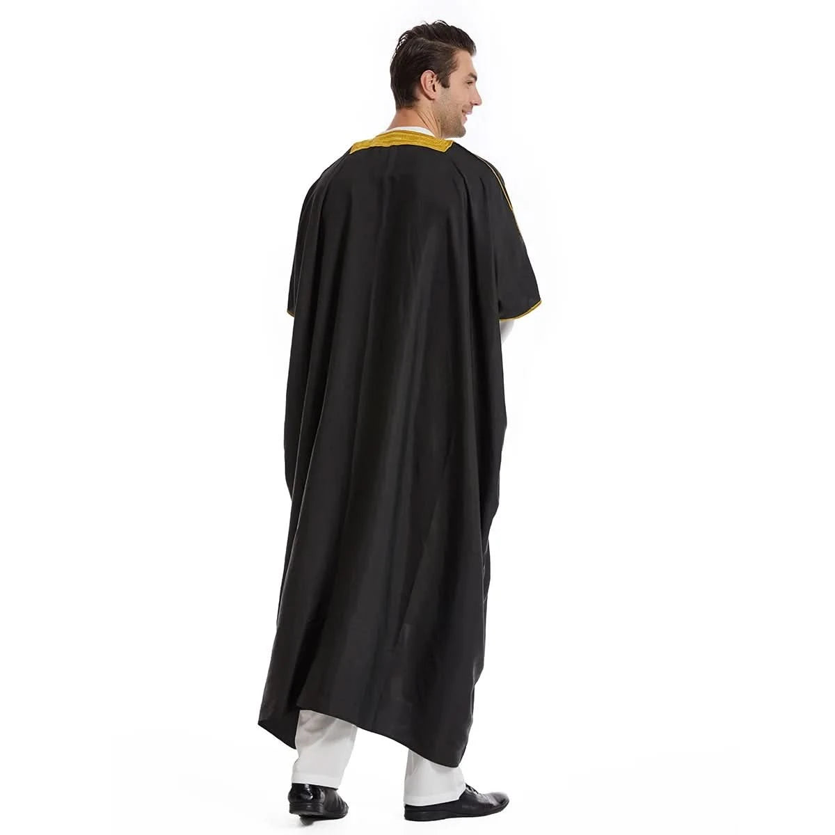 Muslim Arab Men Thobe Thawb Caftan Eid Jubba Thobe Mens Cardigan Abaya Long Dress Ramadan Robe Saudi Arab Musulman Caftan Dubai - M & M Global