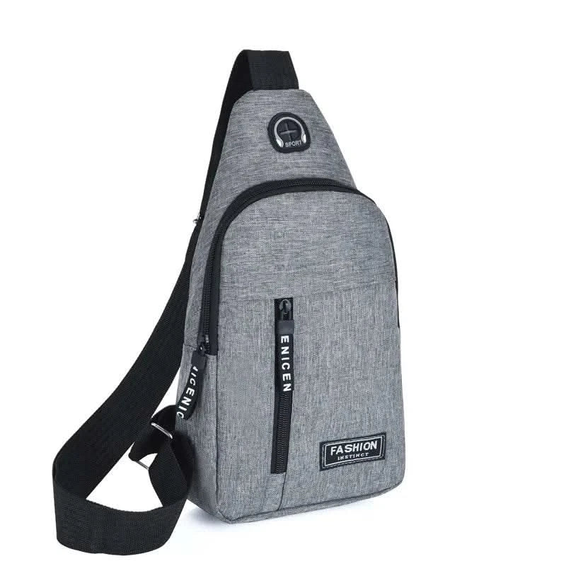 2025 New Multifunctional Chest Bag Men's Fashion Trend Oxford Cloth Shoulder Bag Korean Style Casual Waterproof Messenger Bag - M & M Global