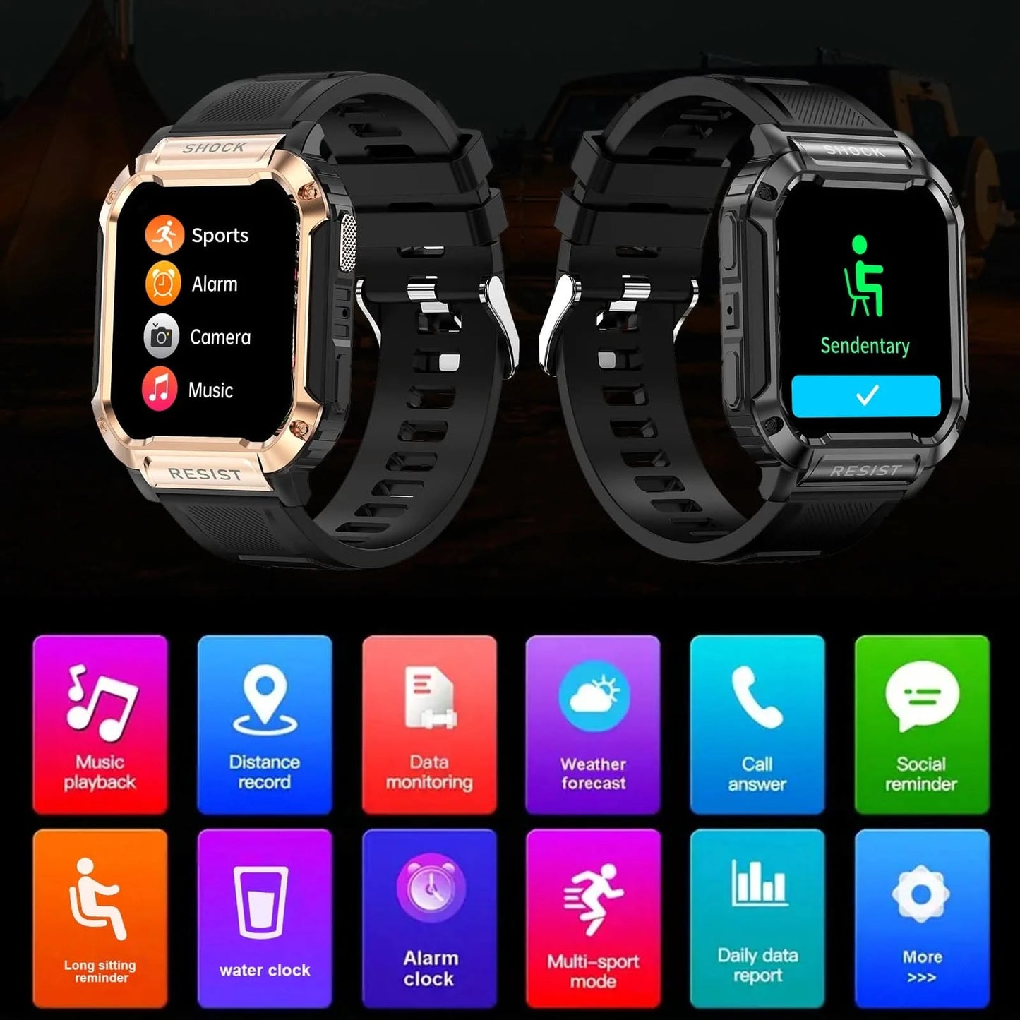 Smart watch with full touch screen, call, message reminder and other functions, compatible with iPhone/Android phones