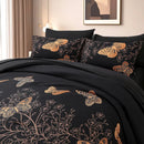 Elegant butterfly hot stamping design printed Comforter sets, 100% microfiber comfortable and breathable, machine washable
