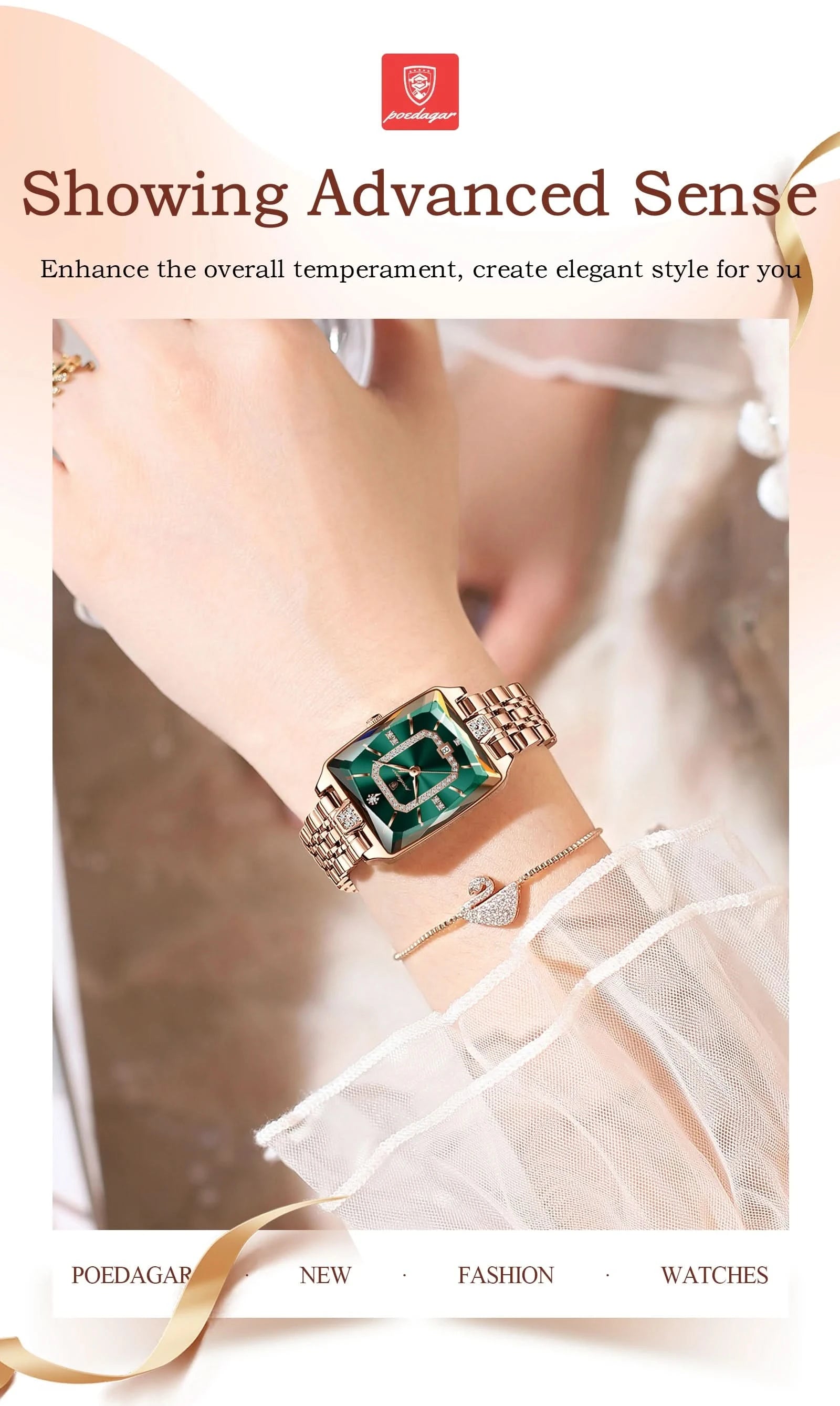 POEDAGAR Luxury Watch For Woman Waterproof Calendar High Quality Ladies Watch Stainless Steel Quartz Women's Watches Elegant+Box - M & M Global