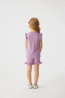 2024 Summer Hot selling Little Girl Daily Casual Clothing Minimalist Little Girl Polyester Set Cool Sleeveless Shorts Set Girl - M & M Global