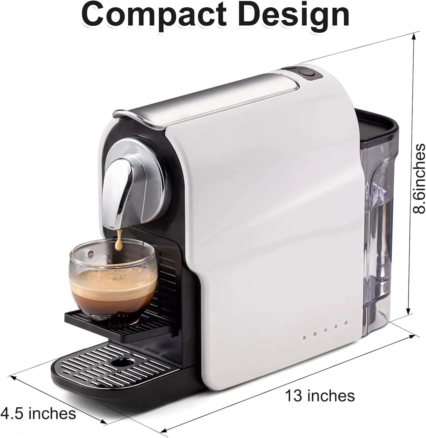 Espresso Pod Machine for Home, Compact Capsule Coffee Maker for NS Original Pods, 20 Bar High Pressure Pump, 22oz Removable Wate - M & M Global