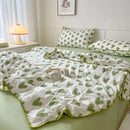 Summer Quilt Cotton Floral French Style Double  Air-conditioned Quilt, Double-layer Summer Blanket Comforter Duvet   이불 - M & M Global