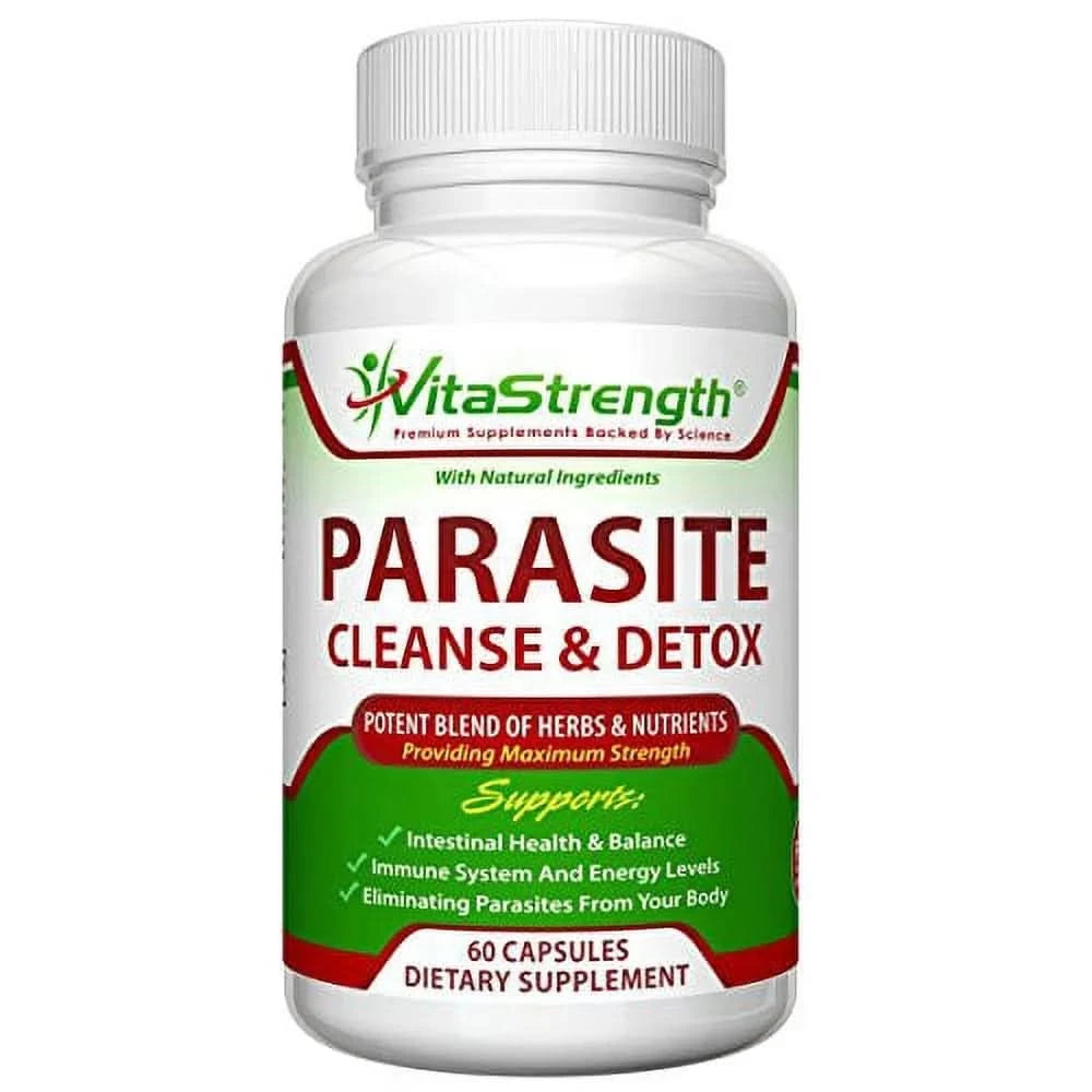 Intestinal Detox with Black Walnut, Wormwood & More - Eliminates Parasites & Other Intestinal Worms, 60 Capsules - M & M Global