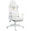 Dowinx Gaming Chair with Massage Lumbar Support, Suede Fabric Ergonomic Computer Chair with Footrest for Adults