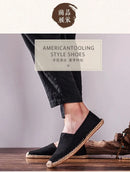 Women Sewing Flax Shoes Slip on Loafers Casual Shoes Man Espadrilles Hemp Canvas Flat Shoes Plus Size Fisherman Driving Footwear - M & M Global