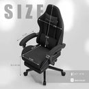 Dowinx Gaming Chair Fabric with Pocket Spring Cushion,Game Chair Cloth with Headrest, Ergonomic Computer Chair with Footrest