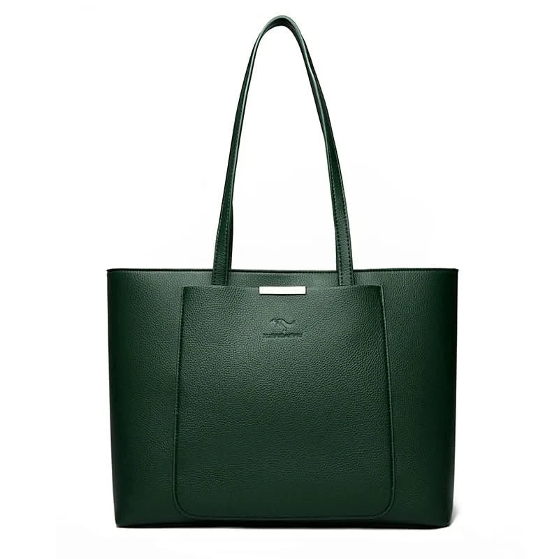 Solid Color Luxury Handbag Women Bags Designer HIgh Quality Leather Shoulder Bags for Women 2024 High Capacity Shopping Tote Bag - M & M Global