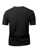 Summer Men's Short Sleeve Solid Color Zipper Collar Shirt Casual Sports T-Shirt Streetwear Daily Outdoor Activities Men's Top - M & M Global