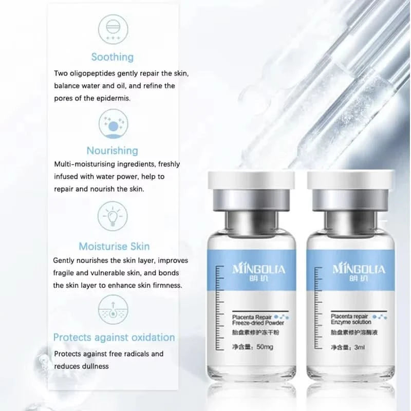 Placenta Freeze-dried Powder Essence Repair Facial Hydrating Nourishing Pore Shrinking Skin Rejuvenate Skin Care - M & M Global