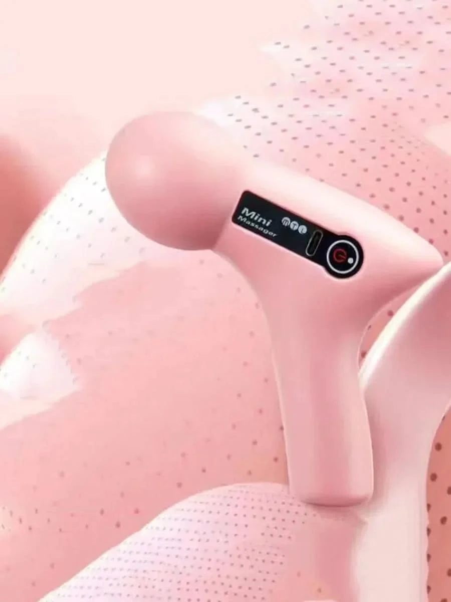 Mini Massage Massage LCD Screen 6 Heads Gun Muscle Massager Portable Electric Fascia Gun for Neck Foot Body Fascia Gun - M & M Global