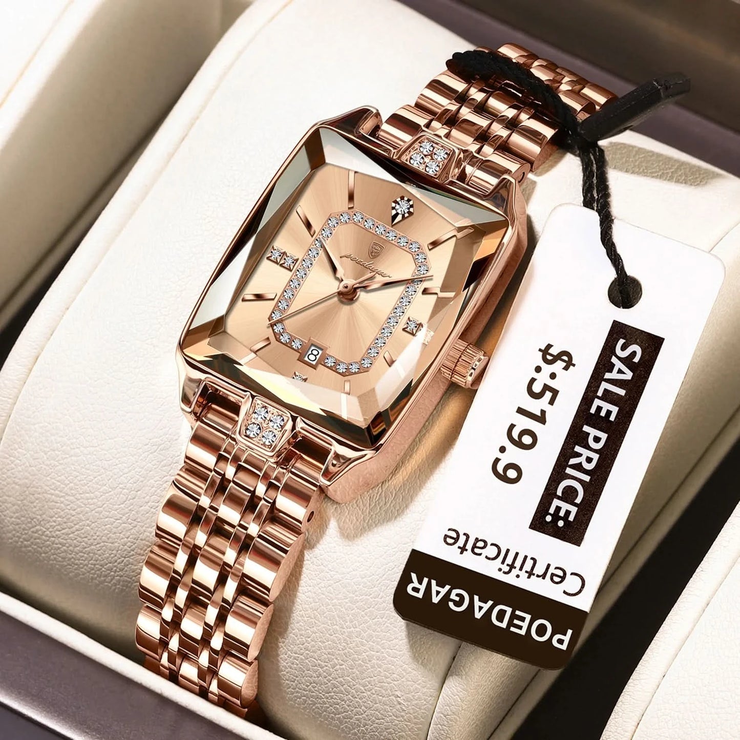 POEDAGAR Luxury Watch For Woman Waterproof Calendar High Quality Ladies Watch Stainless Steel Quartz Women's Watches Elegant+Box - M & M Global