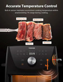 7.7QT Air Fryer, Family-Size for Quick and Easy Meals, 12 Preset Menus and Menu-IQ Function, 1°F Precision, 90% less fat, Double - M & M Global