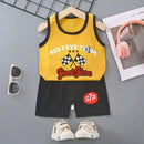 1 Set Summer Cotton Children Sets Kids Clothes Boys Girls Vest Suit Children's Clothing Baby T-Shirts Shorts Tank Top Sleeveless - M & M Global
