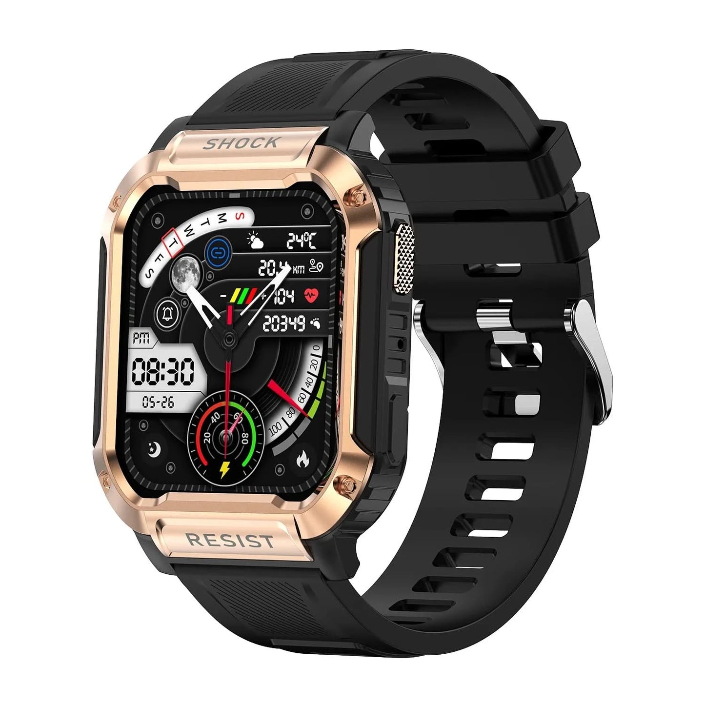 Smart watch with full touch screen, call, message reminder and other functions, compatible with iPhone/Android phones