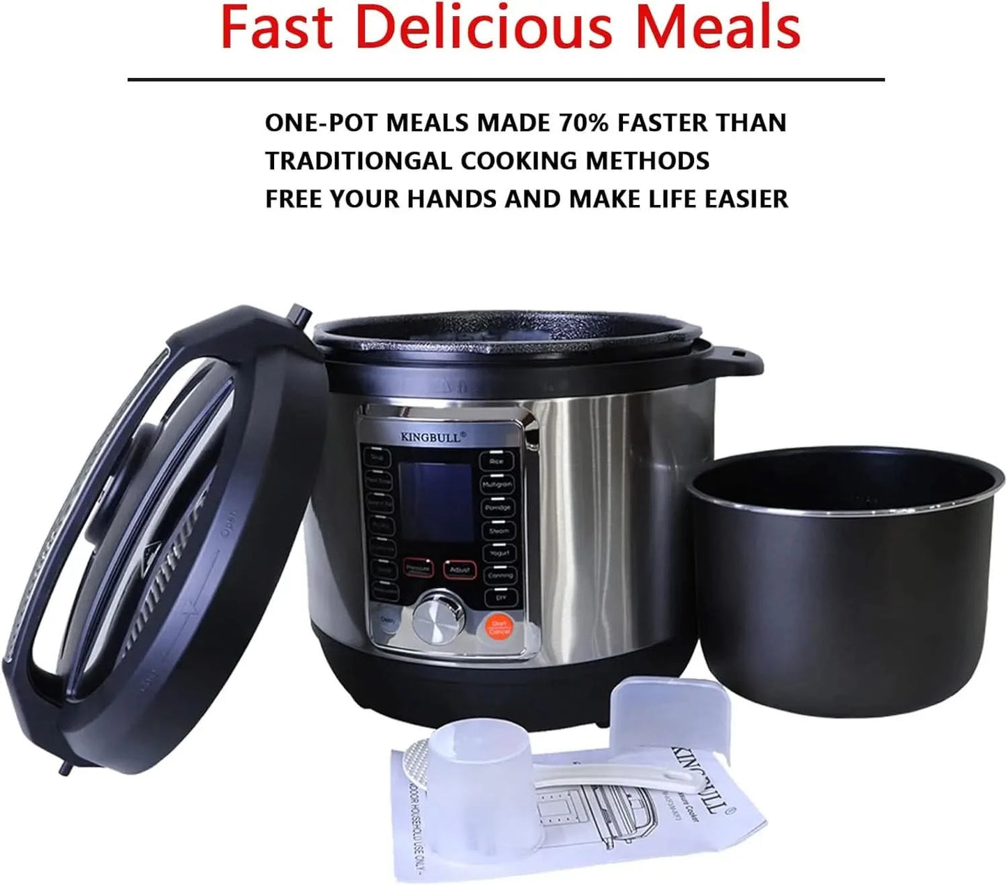 12-in-1 Electric Pressure Cooker, Slow Cooker, Rice Cooker, Steamer, Sauté, Yogurt Maker & Warmer, One-Touch Programs,Support DI - M & M Global
