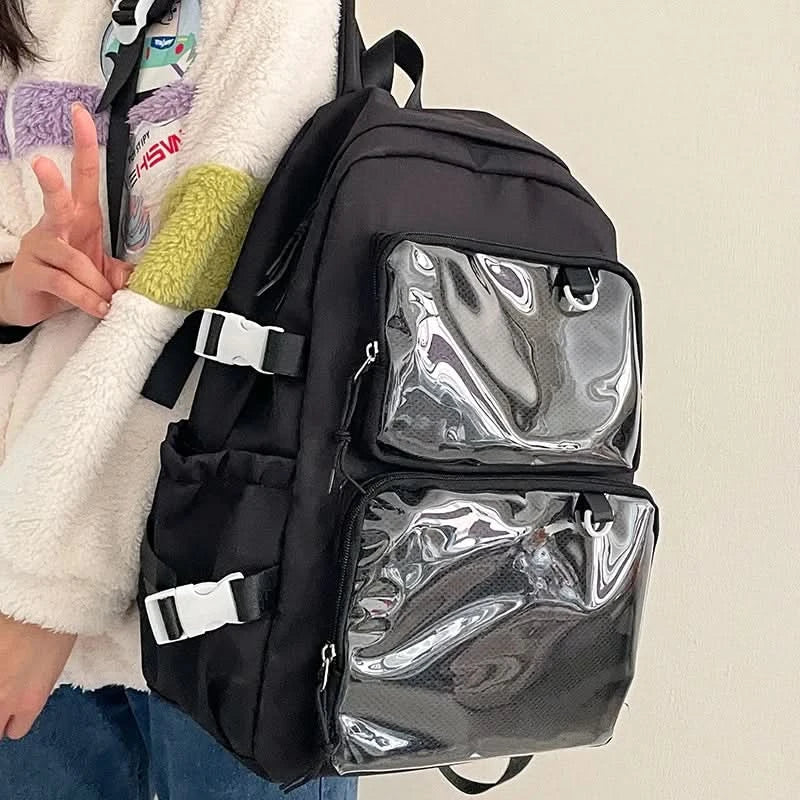 Japanese Style Transparent Ita Bag for Girls Comic Cons Large Capacity Women Backpack Fashion School Bags for College Student JK - M & M Global