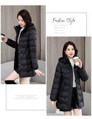 2024 New Winter Hooded Jacket Women Korean Parkas Loose Down Cotton Coats Overcoat Female Casual Thick Warm Windproof Outerwear
